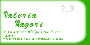 valeria magori business card